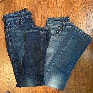 2 pair men’s Lucky jeans skinny size 29x32